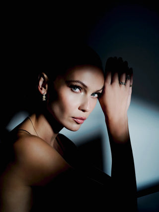 Beams Baguette Diamond Hoop Earrings