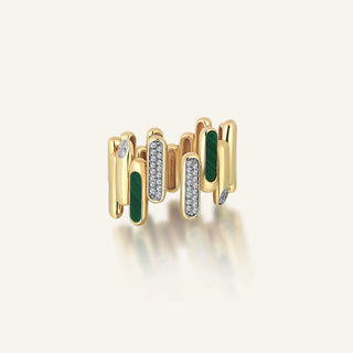Beams Malachite & Diamond Ring