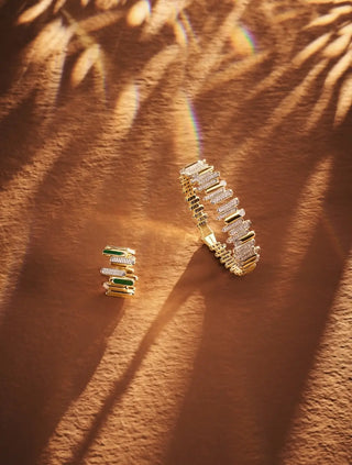 Beams Malachite & Diamond Ring