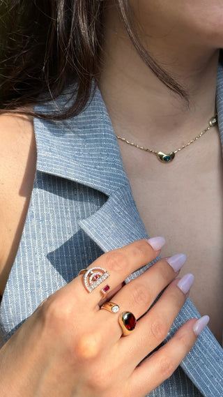 Chroma Garnet Ring