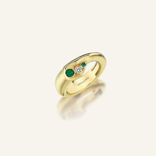 Chroma Trio Emerald Ring