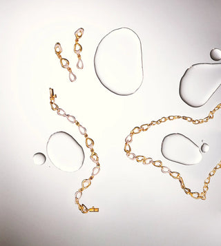 Flow Cognac Diamond Drop Earrings