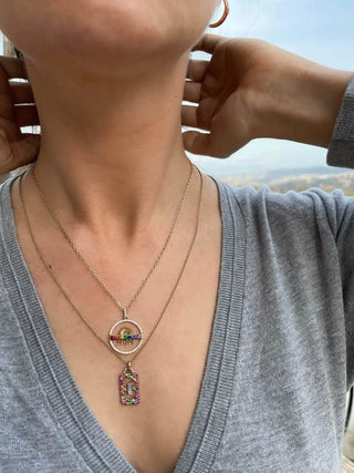 Hope Mantra Multicolor Gemstone Necklace