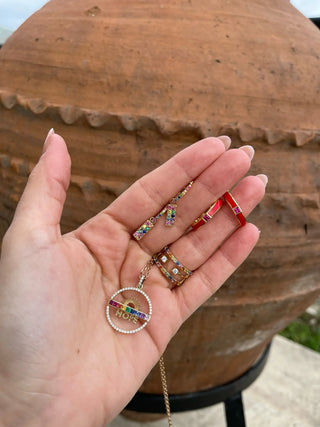 Hope Mantra Multicolor Gemstone Necklace