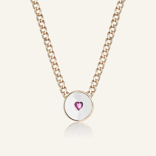 Link Beyaz Mineli Safir Taşı Kolye