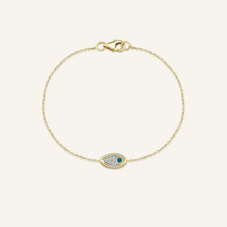 Loops Topaz & Diamond Chain Bracelet