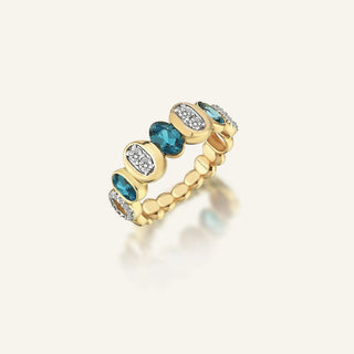 Loops Topaz & Diamond Eternity Ring