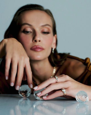 Loops Topaz & Diamond Eternity Ring