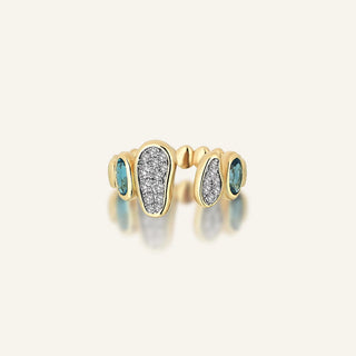 Loops Topaz & Diamond Ring