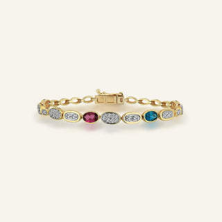 Loops Topaz & Diamond Bracelet