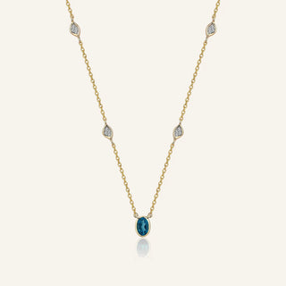 Loops Topaz Chain Necklace