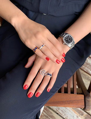 Manifest Diamond & Sapphire Ring