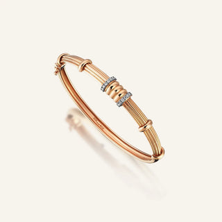 Momentum Kırmızı Altın Pırlanta Kelepçe Bilezik