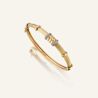 Momentum Sarı Altın Pırlanta Kelepçe Bilezik