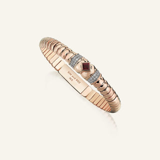 Morphose02 Garnet Taşlı Kelepçe Bilezik