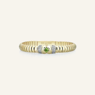 Morphose02 Peridot & Diamond Bangle