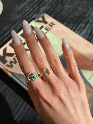 Orb Emerald & Diamond Ring