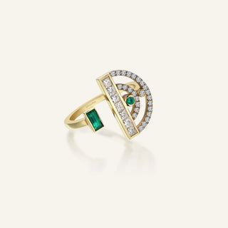 Polaris Emerald & Diamond Ring
