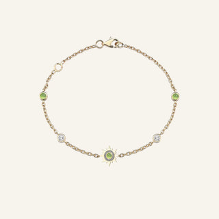 Ray Charm Peridot Taşlı Bilezik