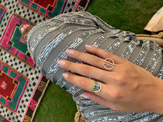 Sirius Sapphire & Emerald Ring