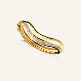 Stream Pırlanta Kelepçe Bilezik