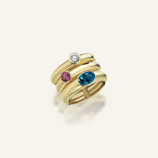 Treasured Topaz & Diamond Ring